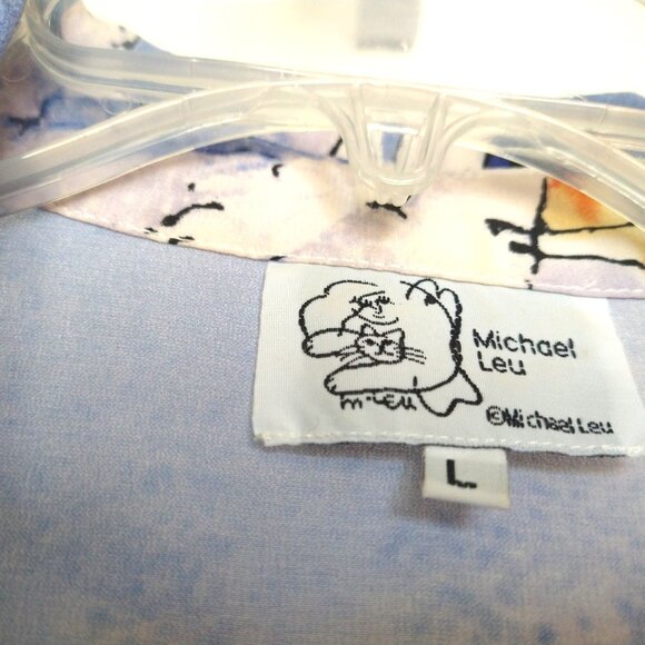 Michael Leu - Venice Print Silk Blouse - Large - Picture 4 of 5